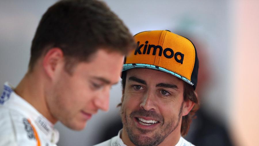 Fernando Alonso e Stoffel Vandoorne são da dupla da McLaren em 2018 - Mark Thompson/Getty Images