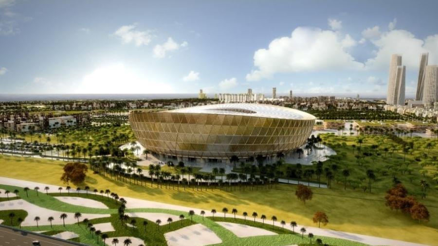 Um dos estádios em construção, o Icônico de Lusail terá capacidade para 80 mil torcedores - Divulgação/Road to 2022