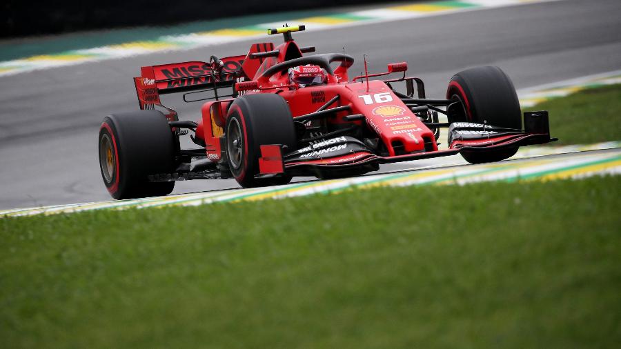 Charles Leclerc, em Interlagos  - Ricardo Moraes/Reuters