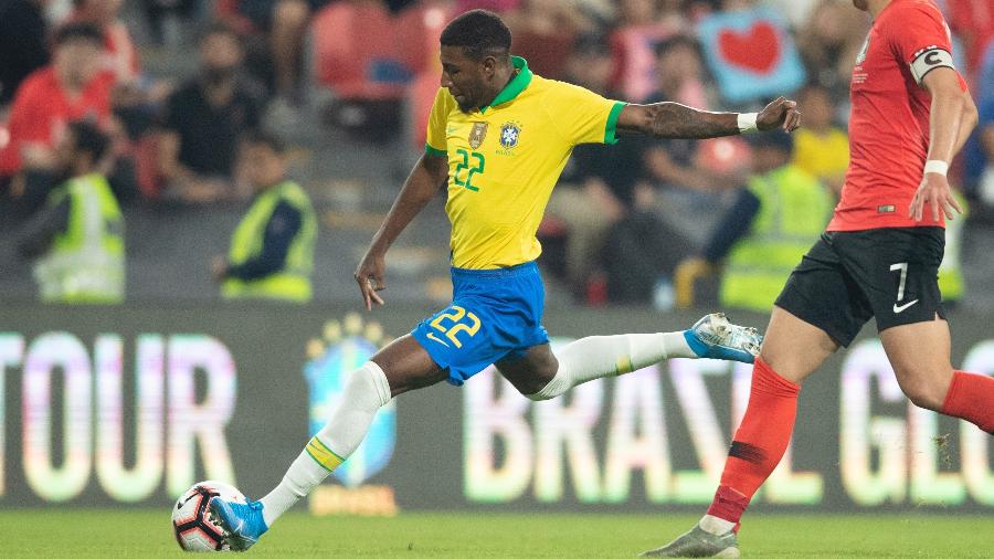 Emerson em sua estreia pela seleção brasileira principal, em amistoso contra a Coreia do Sul - Lucas Figueiredo/CBF