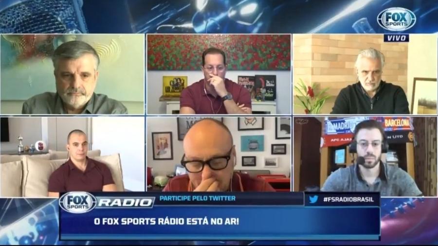 Flávio Gomes se emociona ao homenagear José Paulo de Andrade - Reprodução/Fox Sports