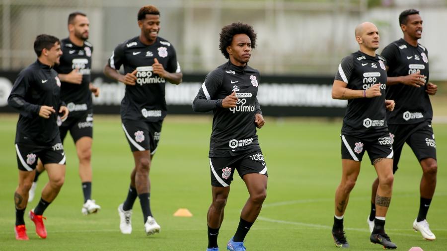 Elenco do Corinthians se reapresentou após ganhar o dia de folga na última terça (14) - Rodrigo Coca/ Ag. Corinthians