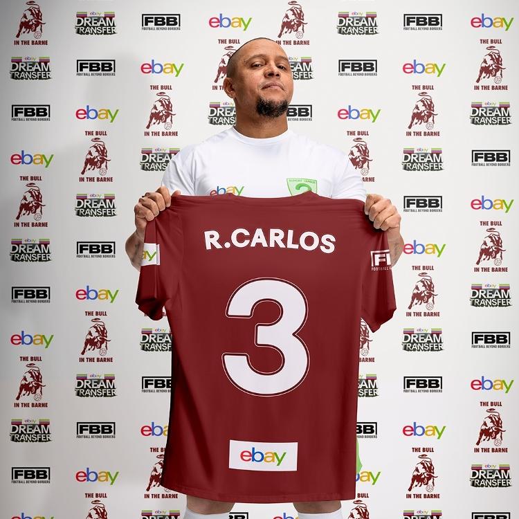 Roberto Carlos had his pass purchased in an eBay raffle - Press Release/Bull In The Barne United - Press Release/Bull In The Barne United