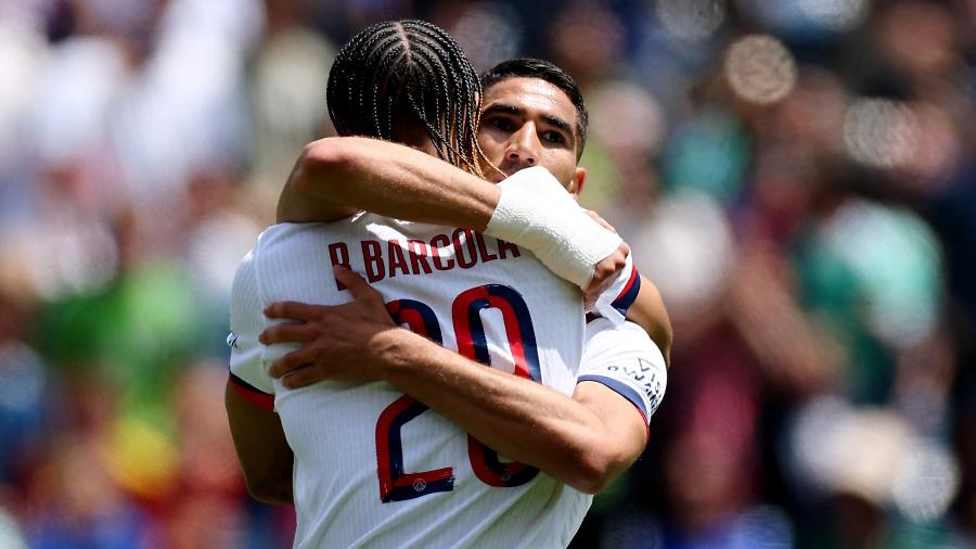 Hakimi comemora gol marcado pelo PSG contra o Seattle Sounders no Mundial - Agustin Marcarian/REUTERS