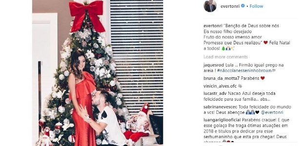 Everton Ribeiro será papai - Reprodução/Instagram