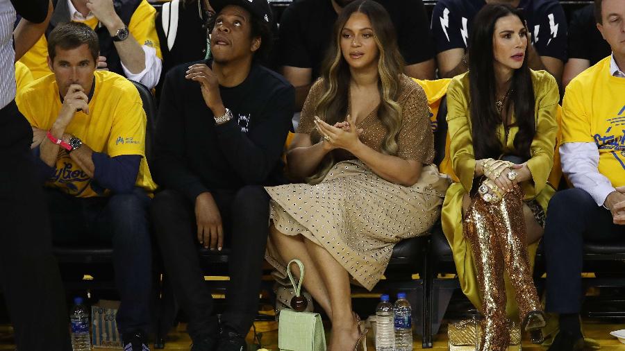 Beyoncé assiste a jogo da final entre Golden State Warriors e Toronto Raptors - EZRA SHAW/AFP