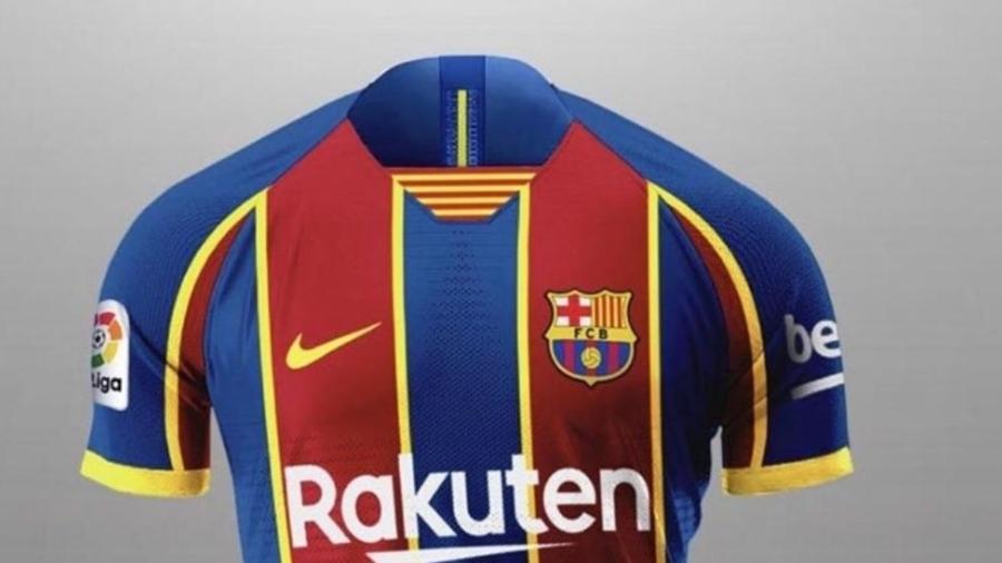 Suposta nova camisa do Barcelona - Reprodução / Twitter