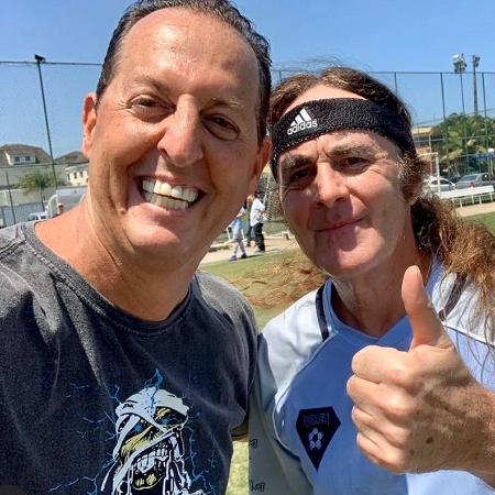 Benjamin Back e Steve Harris, baixista e líder da banda Iron Maiden - Arquivo/Benjamin Back - Arquivo/Benjamin Back