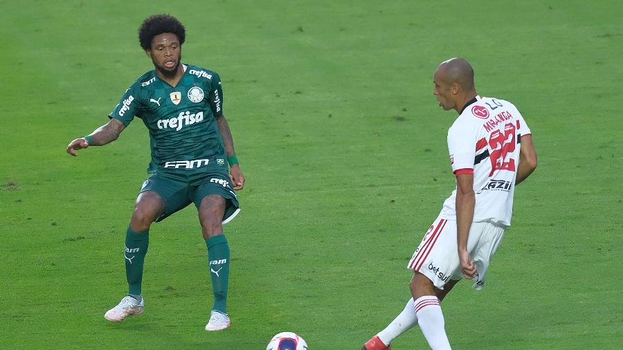 Lance do jogo entre São Paulo e Palmeiras, pela final do Paulista, no Morumbi - Marcello Zambrana/AGIF