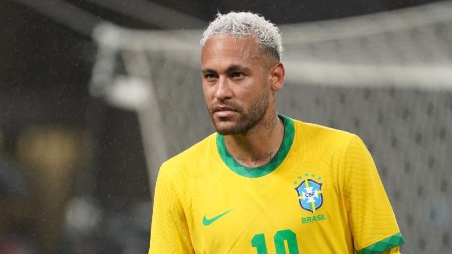Neymar em ação pela seleção brasileira no amistoso pré-Copa do Mundo do Qatar, contra o Japão - Etsuo Hara/Getty