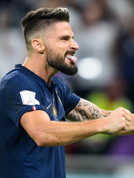 Olivier Giroud marcou seu 52º gol pela seleção francesa na partida contra a Polônia. - Marvin Ibo Guengoer - GES Sportf/Getty Images