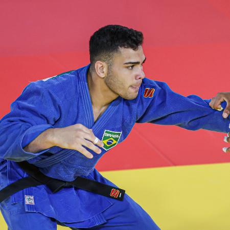 Gabriel Falcão nas quartas de final do judô até 73kg no Pan 2023