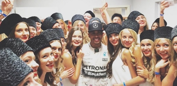 Hamilton fez a festa na Rússia ano passado - Reprodução