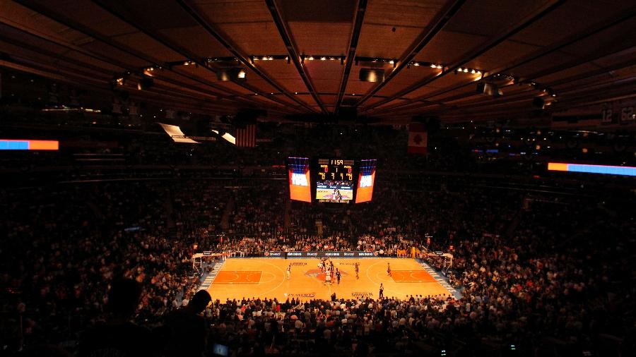 Madison Square Garden, a casa dos Knicks: equipe figura longe da briga por uma vaga nos playoffs - Justin Heiman/AFP
