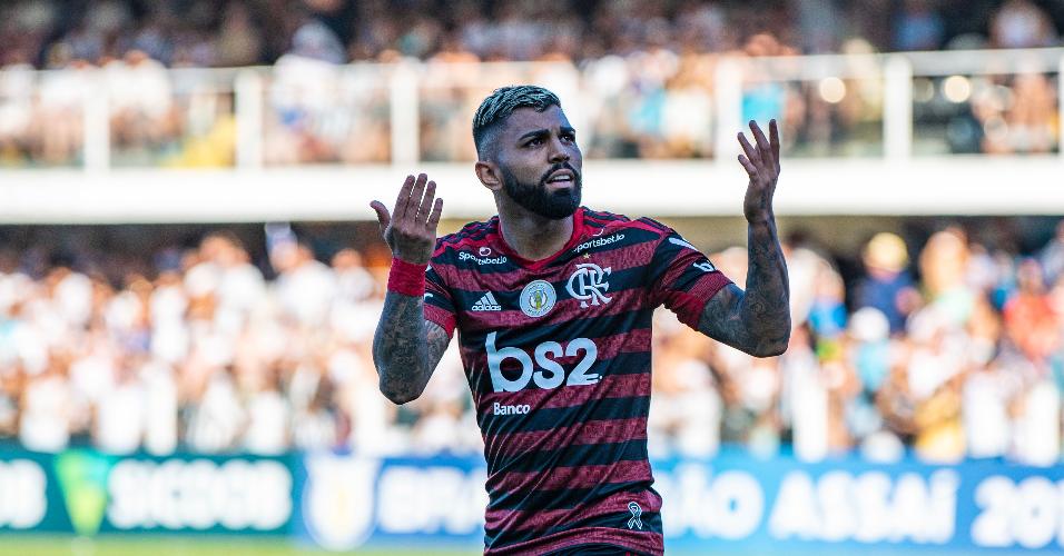 Gabigol reencontra a Vila Belmiro em confronto entre Santos e Flamengo