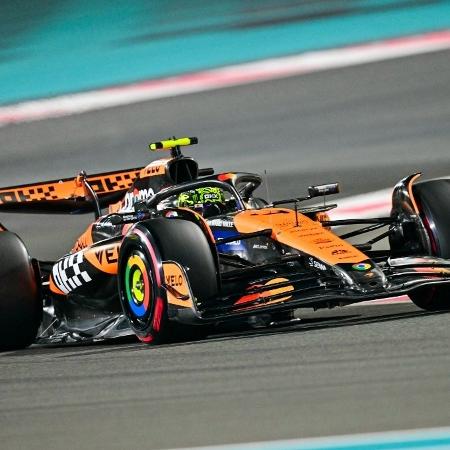 Lando Norris, da McLaren, durante treino classificatório do GP de Abu Dhabi da F1