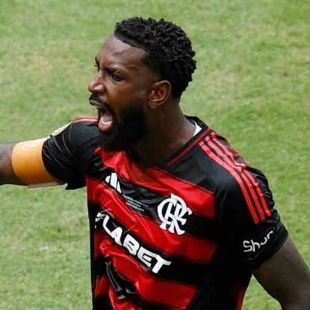 Gerson comemora gol marcado pelo Flamengo contra o Bayern de Munique no Mundial Gerson comemora gol marcado pelo Flamengo contra o Bayern de Munique no Mundial