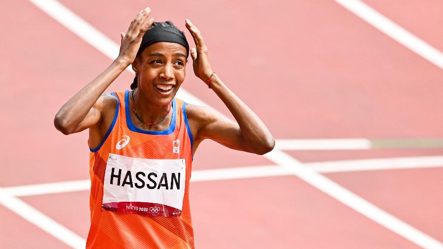 Sifan Hassan conquistou medalha de bronze nos 1500m, e não alcançará três ouros nas Olimpíadas de Tóquio - BSR Agency/Getty Images