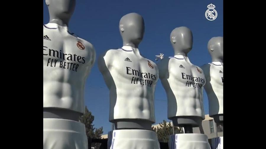Barreira tecnológica chama a atenção em treino do Real Madrid - Reprodução