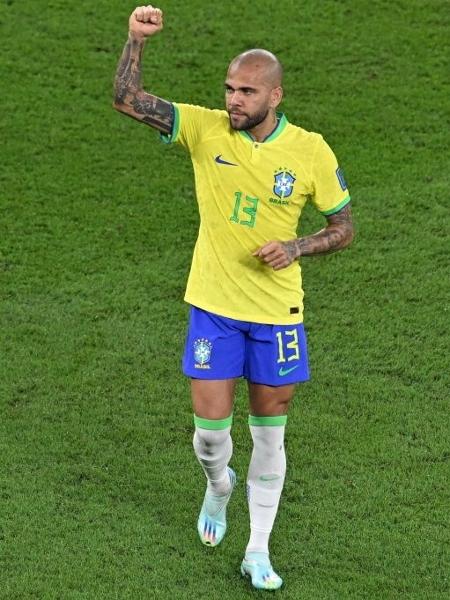 Daniel Alves, lateral-direito da seleção brasileira, na classificação para as quartas de final sobre a Coreia do Sul  - Anadolu Agency/Agency via Getty Images