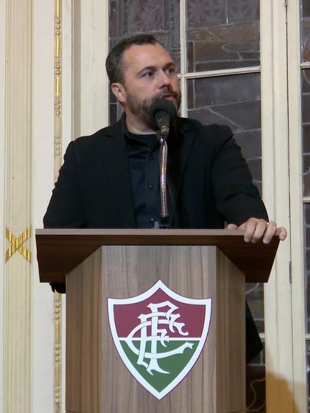 Mário Bittencourt, presidente do Fluminense, em reunião do Conselho Deliberativo sobre SAF - Reprodução
