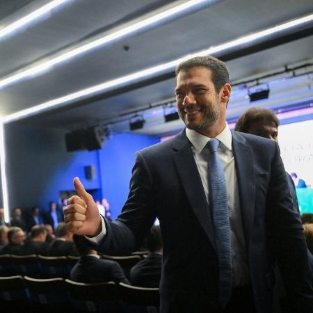 Samir Xaud durante a eleição para presidente da CBF