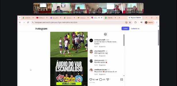 Áudio fake do VAR volta a aparecer em julgamento no STJD