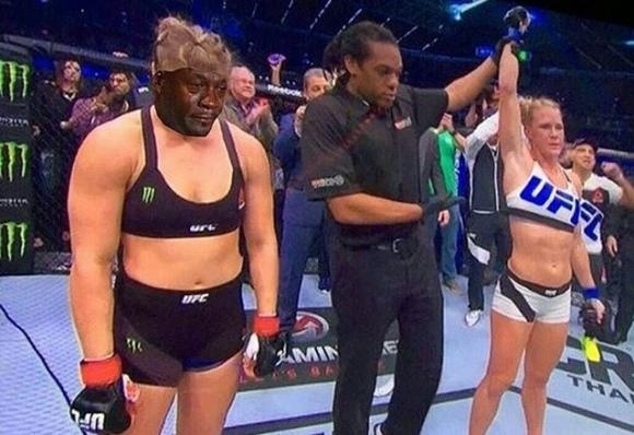 Ronda ganha a cara de outro meme, a cara de choro de Michael Jordan - Reprodução