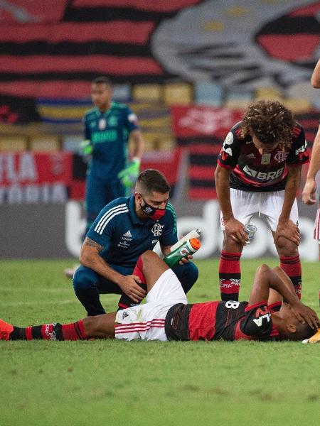 Pedro Rocha, do Flamengo, sentiu lesão no jogo com o Fortaleza - Alexandre Vidal / Flamengo