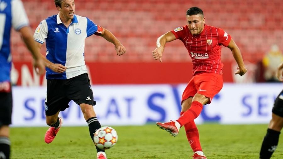 Óscar Rodríguez marcou o gol do time do Sevilla - Reprodução/Twitter