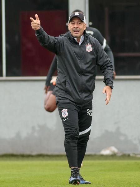Preparador físico Flávio de Oliveira durante treino do Corinthians - Rodrigo Coca/Ag. Corinthians