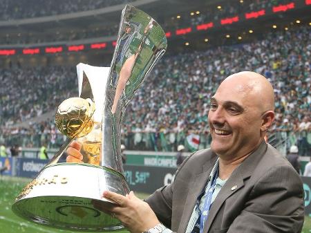 Maurício Galiotte, presidente do Palmeiras, ganhou a queda de braço com a Globo - Cesar Greco/Ag. Palmeiras/Divulgação