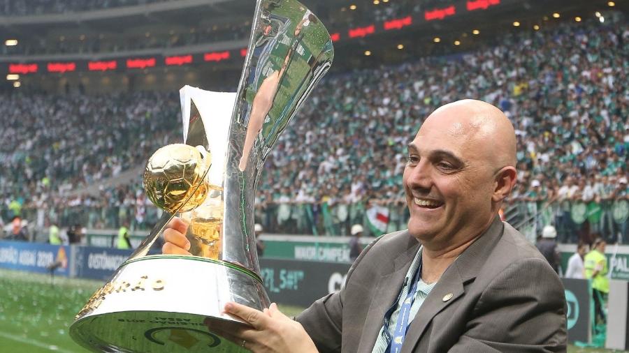 Maurício Galiotte, presidente do Palmeiras, ganhou a queda de braço com a Globo - Cesar Greco/Ag. Palmeiras/Divulgação