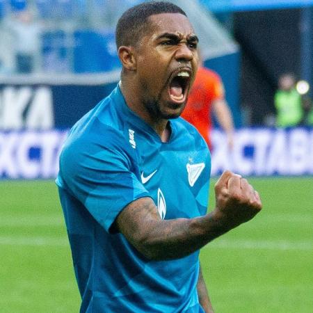 Malcom comemora gol do Zenit frente ao Ural na vitória por 7 a 1 pelo Campeonato Russo - FC Zenit/Divulgação