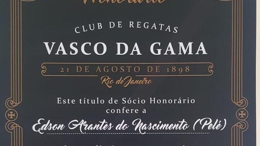 Homenagem do Vasco a Pelé - Divulgação