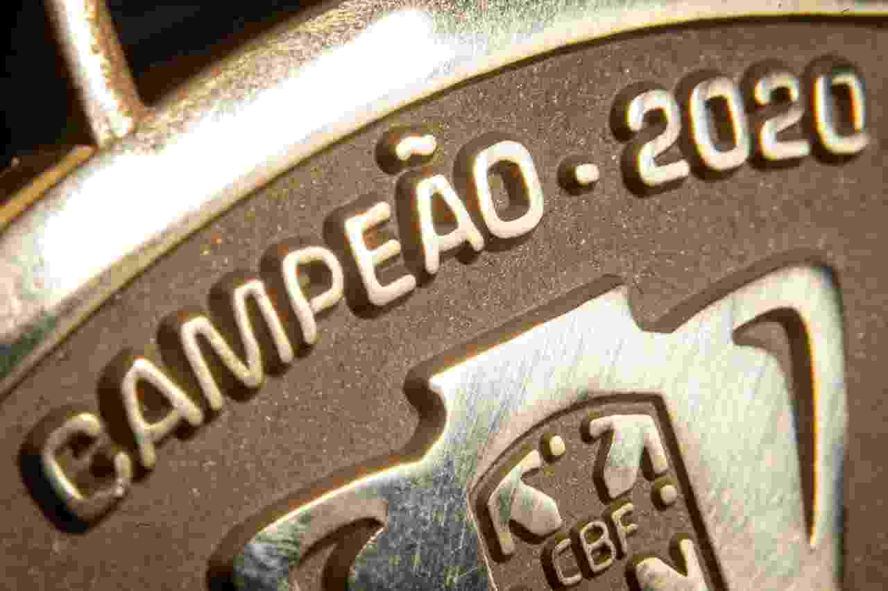 Detalhe da medalha de campeão da Copa do Brasil de 2020 - Staff Images/CBF