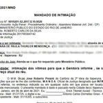 Trecho de intimação a Barbara Thuler, mãe de dois filhos de Roberto Carlos, para ajudar a localizar ex-lateral - undefined