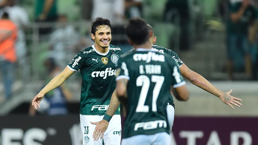Raphael Veiga comemora gol do Palmeiras sobre o I. Petrolero, pela Libertadores - Staff Images / CONMEBOL