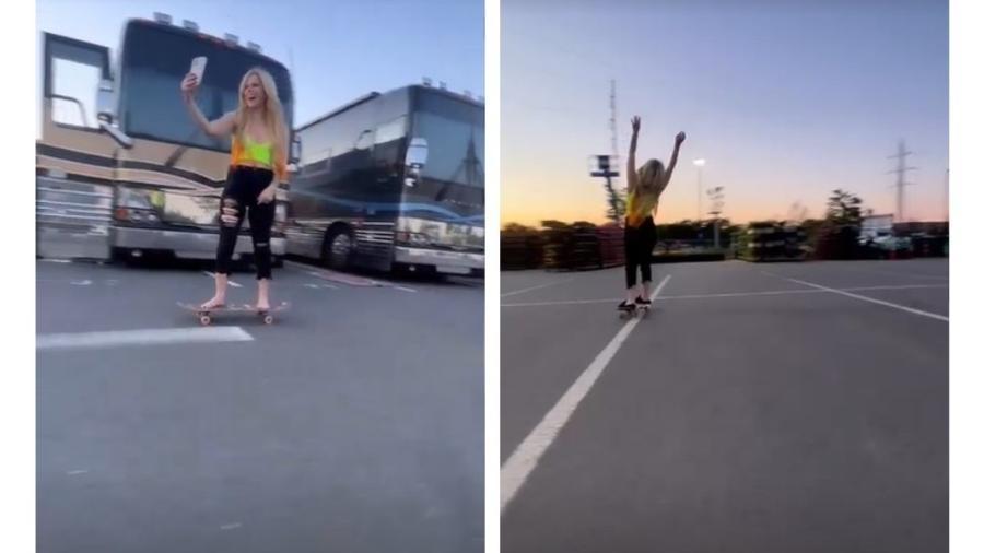 Avril Lavigne anda de skate - Reprodução/Instragram