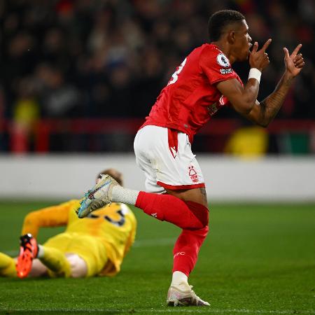Danilo, do Nottingham Forest, comemora gol contra o Brighton pelo Campeonato Inglês - Clive Mason/Getty Images