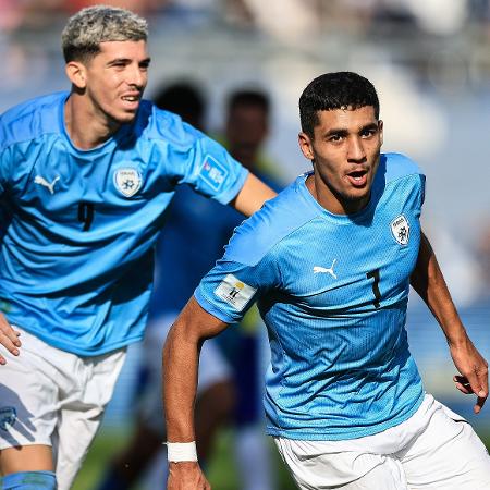 Anan Khalaili celebra gol de Israel em jogo contra o Brasil no Mundial sub-20