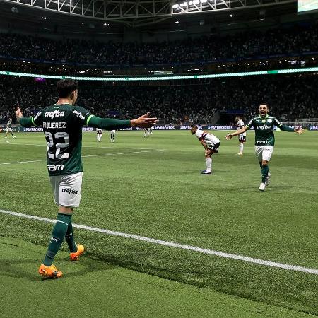 Comemoração de gol do Palmeiras no Allianz Parque