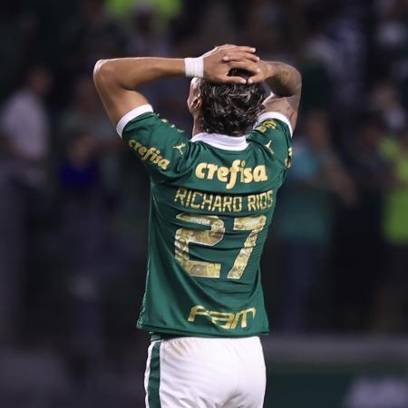 Richard Ríos lamenta eliminação do Palmeiras contra o Flamengo - Marcello Zambrana/AGIF