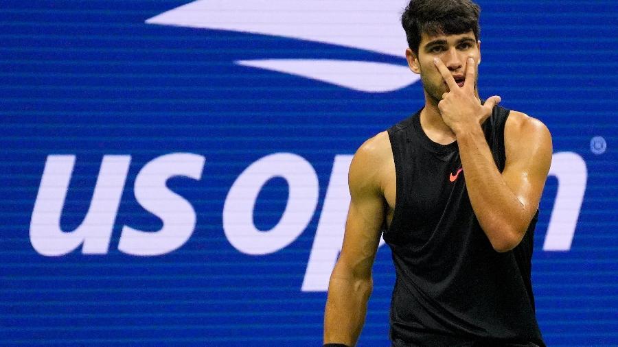 Carlos Alcaraz na segunda rodada do US Open de 2024