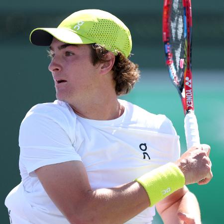 João Fonseca durante partida contra Nishikori, no Challenger de Phoenix - Clive Brunskill/AFP