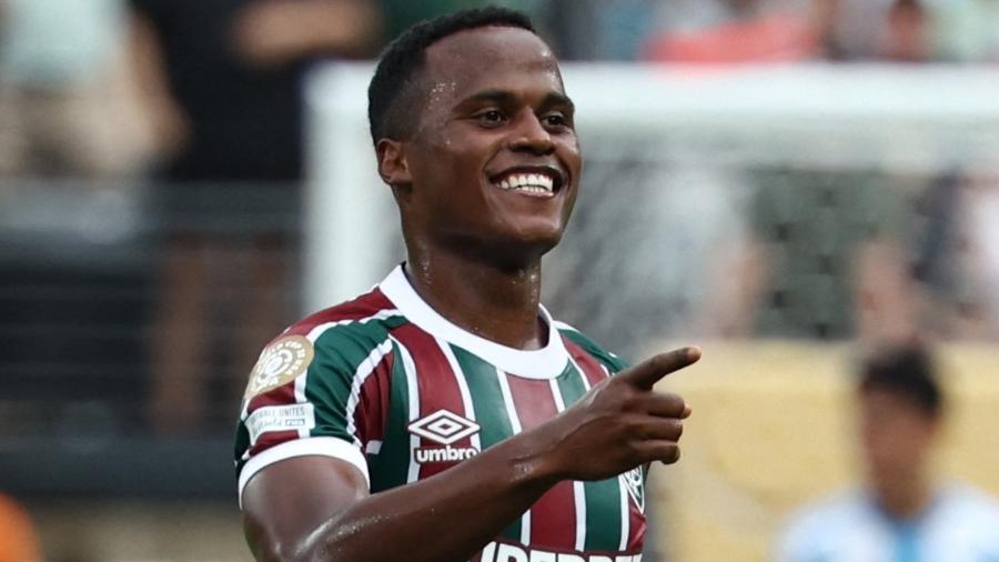 Arias comemora gol marcado pelo Fluminense contra o Ulsan no Mundial - FRANCK FIFE/AFP