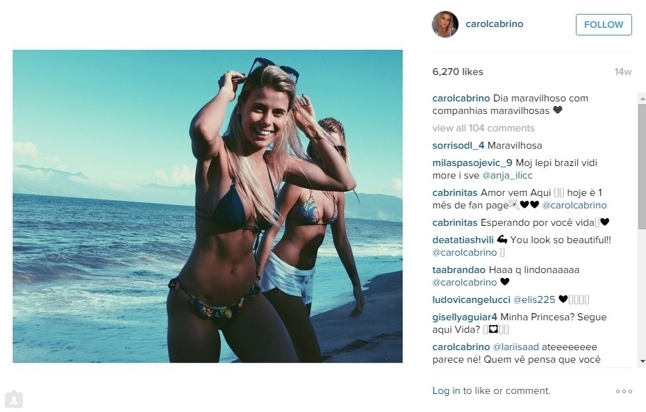 Carol Cabrino, noiva do zagueiro Marquinhos, faz sucesso nas redes sociais
