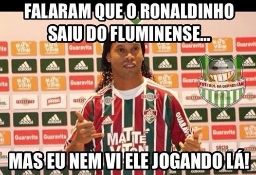 Saída de Ronaldinho Gaúcho do Fluminense gera piadas na Internet - Reprodução