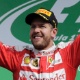 Sebastian Vettel no pódio do GP do México, ao lado de Nico Rosberg e Lewis Hamilton - Henry Romero/Reuters