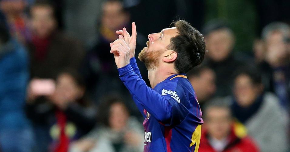 Messi comemora gol contra o Celta de Vigo